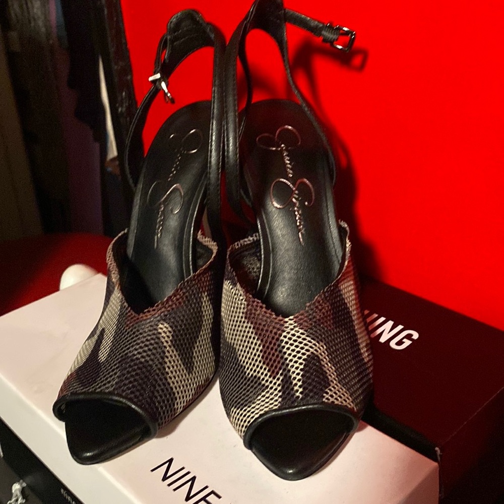 Sexy Camo Open Toe Heels